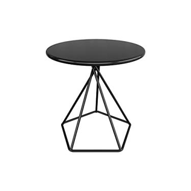 Imagem de Pequena mesa de centro mesa de centro criativa de ferro forjado, sala de estar, mesa de chá, sofá industrial, mesa lateral de chá, quarto, mesa redonda, prateleira de cabeceira, mesas-pequenas