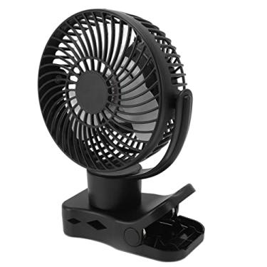 Imagem de Ventilador Portátil, Ventilador de Fãs de Fãs de Desktop 4000mAh Com Controle Remoto de Luz LED para Camping Carrinho de Carrinho de Carrinho de Escritório Quarto