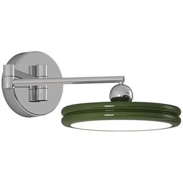 Imagem de Luminária de parede LED de 12 W com três cores e ajuste de direção, para corredor, escada e cabeceira, em acrílico de luxo, com criatividade (formato 5)