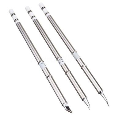 Imagem de FEITA Pontas de ferro de solda T15 SMD ponta de solda para estação de solda HAKKO FX-951/952, kit de solda T12 (T15-J02/JL02/KR, 3 peças)
