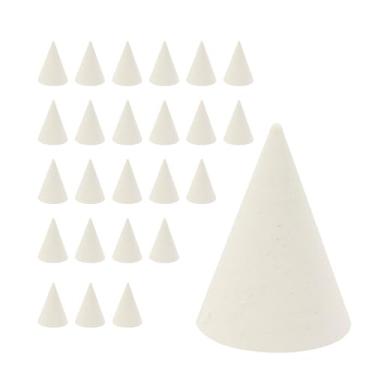 Imagem de KVMORZE 25 peças de unhas de forno de cerâmica, unhas de suporte de cone refratário de cerâmica, unhas de suporte de cone de alta temperatura, ferramentas de cerâmica resistentes reutilizáveis para