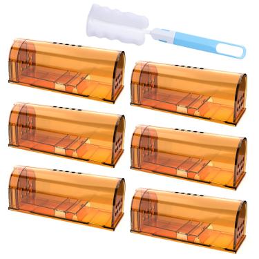 Imagem de Wanqueen Pacote Com 6 Ratoeiras Vivas Que Não Matam, Reutilizáveis Para Ambientes Internos E Externos, Casa Áreas Externas