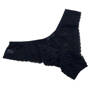 Imagem de Calcinhas Em Renda Antialérgica Plus Size - SollBella Store, Preto, 52