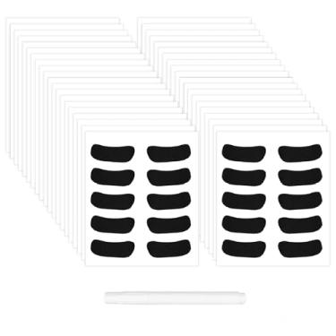 Imagem de Adesivos para olhos pretos 200 pares de adesivos pretos para olhos pretos adesivos autoadesivos para crianças e adultos com 1 lápis para fãs de beisebol, futebol, softball, esportes, dia do jogo