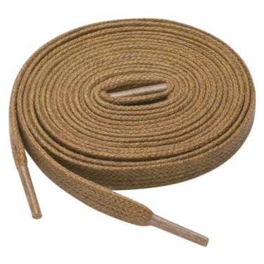 Imagem de Uxcell 2 pares de botas de couro de algodão encerado casuais com cadarços planos para homens e mulheres, Yellow Brown, 180cm / 70.86"