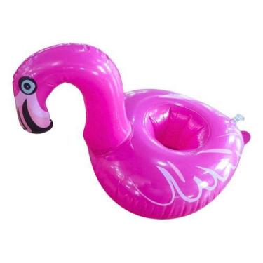 Imagem de Boia Porta Copos Latas Inflável Piscina Modelos Cor Rosa-chiclete - Im