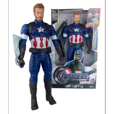 Imagem de Boneco Vingador Avengers Capitão América 30 Cm C/ Som E Luz - Heroes