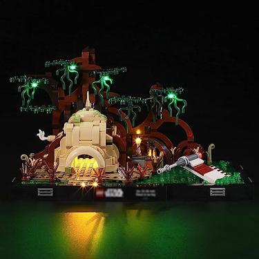 Imagem de YEABRICKS Kit de luzes LED para Lego-75330 Star Wars Dagobah Jedi Training Diorama modelo de blocos de construção (conjunto de ego não incluído)