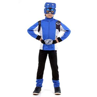 Imagem de Fantasia Power Rangers Beast Morphers Azul STD Infantil 922600-G, Sulamericana Fantasias