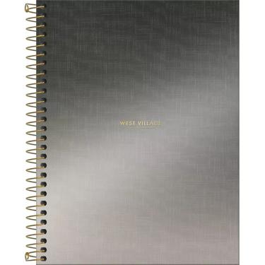 Imagem de Caderno Espiral Capa Dura Colegial 1 Matéria West Village Metalizado 80 Folhas Tilibra Estampa 1