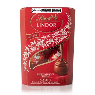 Imagem de Caixa de Bombons Chocolate Lindt Lindor ao Leite 37g com 3 Unidades