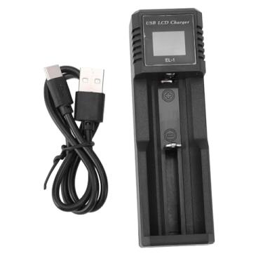 Imagem de Carregador de bateria inteligente Universal LCD Display USB Tipo C Fonte de alimentação Proteção de segurança aprimorada para 10440 14500 16340 17500 17650 18350 18500 20700 25500