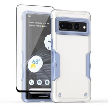 Imagem de Asuwish Capa de celular para Google Pixel 7 Pro 5G com película protetora de tela de vidro temperado, híbrida, fina, resistente, à prova de choque, rígida, protetora, resistente, Pixel7Pro, Pixel7, XL