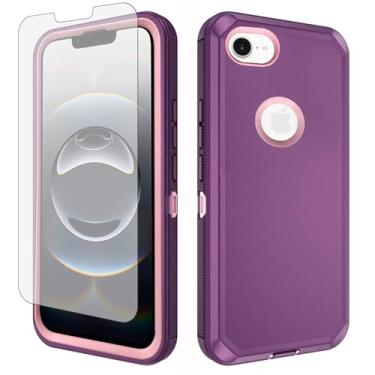 Imagem de Asuwish Capa de celular para iPhone 16e/SE 2025/SE 4 com protetor de tela, híbrida, resistente, à prova de choque, rígida, protetora, acessórios resistentes i Phone16e i16e 16 e SE4 4ª geração 16eCase