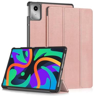 Imagem de Yiernuo Capa compatível com tablet Lenovo Tab M11 2023 TB-330FU / Lenovo Xiaoxin Pad 2024 TB-331FC de 11 polegadas, capa fina e leve de policarbonato com função despertar/hibernar automática, ouro