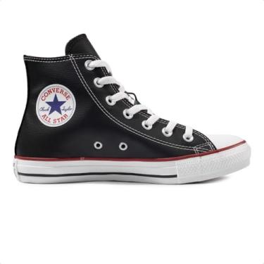 Imagem de Tênis Converse Chuck Taylor All Star New Malden Hi Preto Vermelho Em Couro Ct04510003