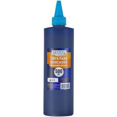 Imagem de Tinta Marcador Quadro Branco Reabastecedor Azul 500Ml - BRW