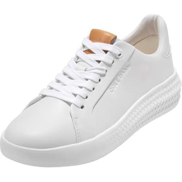 Imagem de Cole Haan Tênis feminino Grand Hurrion Cup com cadarço nos dedos, Branco/café irlandês/branco, 41