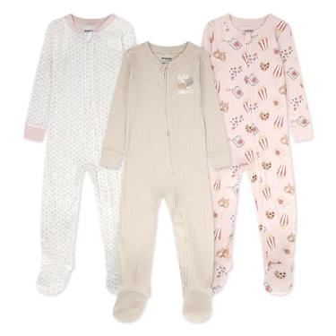 Imagem de HUGGIES Macacão unissex para bebês, pacote com 3 pés, Granola/lanches, 4 Anos