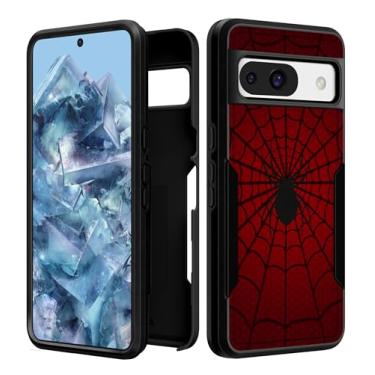 Imagem de Plakill Capa feminina para Google Pixel 8A - Capa fofa para meninas e meninos, design exclusivo, com design exclusivo, vermelha, resistente, proteção à prova de choque, grau militar para adolescentes