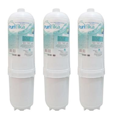 Imagem de Kit 3 Filtros Refil Purificador De Agua Soft Everest