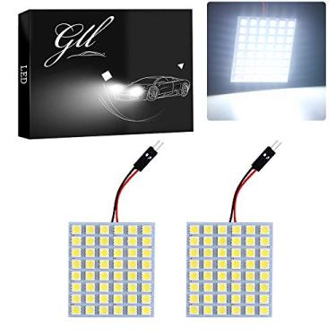 Imagem de GLL Super Branco Economia de Energia 5050 48-SMD Painel LED Dome Light Auto Car Interior Placa de Leitura Luz Teto Interior Lâmpada Com Fio T10 BA9S Adaptador Festoon-2 peças