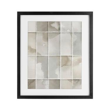 Imagem de Stupell Industries Impressão geométrica geométrica preta do despertar neutro sob o vidro design de Emma Peal, 53 x 43 cm