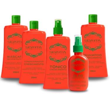Imagem de Kit 5x5 Crescimento Capilar Sidarta – Tônico, Shampoo, Condicionador, Máscara e Óleo