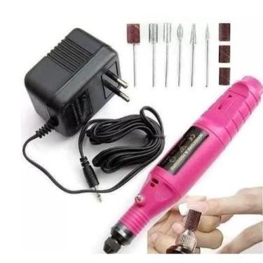 Imagem de Lixa Elétrica Portátil Bivolt Unhas Acrigel Gel Fibras Porce - MKB