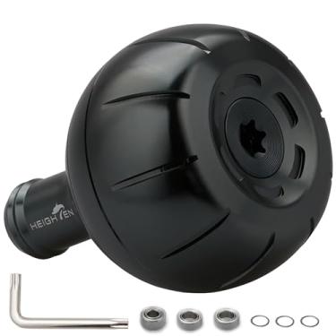 Imagem de HEIGHTEN Puxador de molinete de pesca de 42 mm para carretel giratório Shimano Daiwa Baitcasting Stradic FK 5000 Saragosa SW Ocea Jigger Torium Speedmaster (42 mm - cinza escuro) (1122)