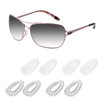 Imagem de Acefrog 4 pares de protetores de nariz de câmara de ar atualizados para Oakley Feedback OO4079, Holbrook Metal OO4123, calibre 6 8, óculos de sol de óculos Elmont M L, peça de reposição de nariz