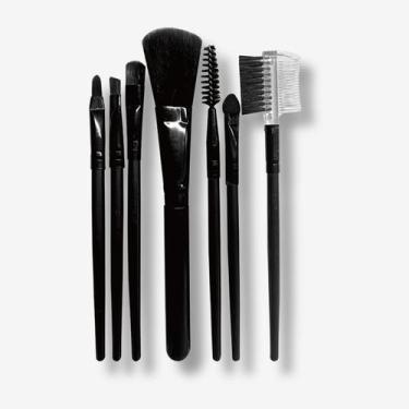 Imagem de Kit 7 Pincéis De Maquiagem Preto Absoluto Nybc Beauty