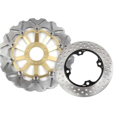 Imagem de Arashi Discos de freio dianteiros traseiros rotores para Honda CB250F Hornet 250 1997-2018, acessórios de substituição de motocicleta dourado