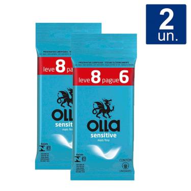 Imagem de Kit 2 Preservativo Olla Sensitive Leve 8 Pague 6