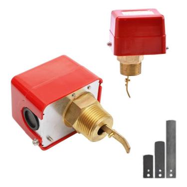 Imagem de 2X Chave De Fluxo Fluxostato Palheta Inox Água Rosca 3/4 Tu