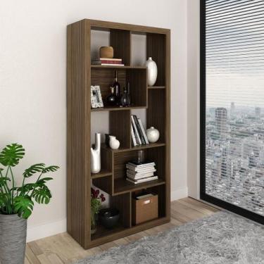 Imagem de Estante Organizadora Livros para Sala com 8 Nichos/Prateleiras MDP Nog