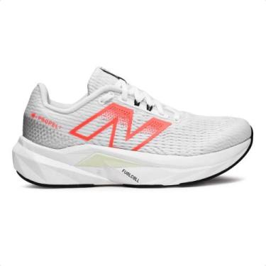 Imagem de Tênis New Balance Fuelcell Propel V5 Feminino, 37, Branco, Coral