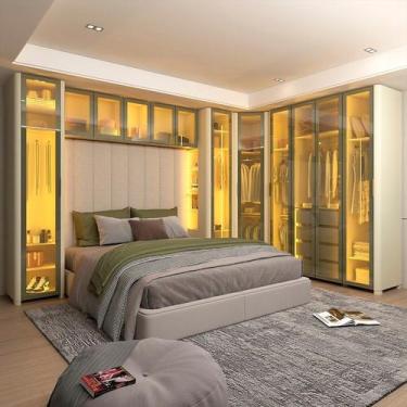 Imagem de Guarda-roupas Modulado com 12 Portas 390cm X 260cm 100% Mdf Innova - G