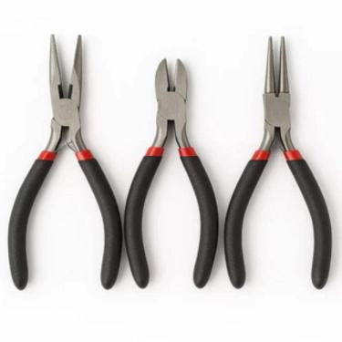 Imagem de Kit Com 3 Alicates Para Montagem De Bijuterias Preto