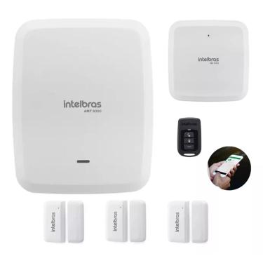Imagem de Kit Alarme Amt 8000 Central S/fio Wifi Intelbras C/ 3 Sensor