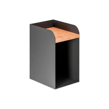 Imagem de Mesa De Cabeceira Suspensa Preta Em Aço Linha Home Padrão Morphi Design 20Cm - Cor: Preto