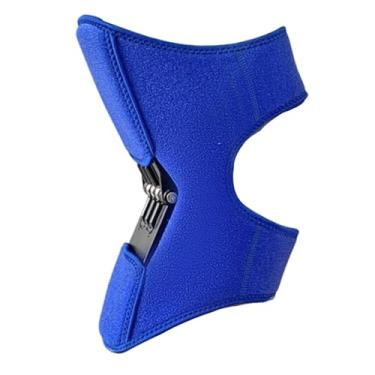 Imagem de Aymzbd Suporte de Joelho com Mola Reforçada, Auxílio para Caminhada Ajustável, Proteção Articulações, Ajuste Universal, Construção em Metal de Poliéster, Azul