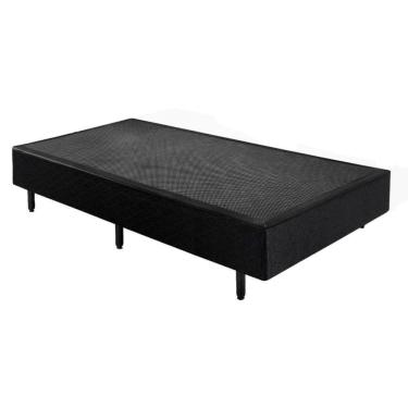 Imagem de Cama Box Base Universal Solteiro Preta (88x188x25) - Plumatex