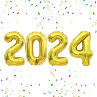 Imagem de Balões Slergut 2024 Gold: decorações de festa de formatura