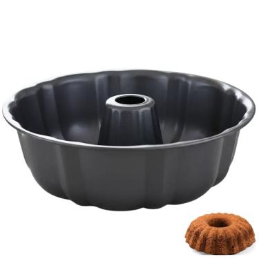 Imagem de Forma Antiaderente Redonda Bolo Pudim Furo no Meio Cozinha Refeiçao Sobremesa Preparo R...