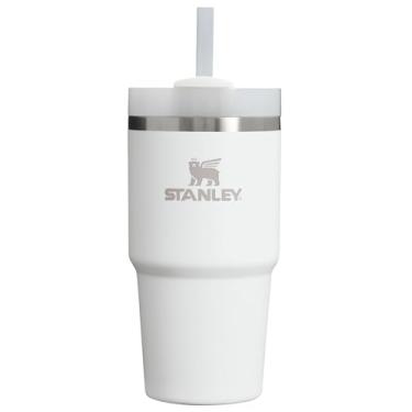 Imagem de Stanley Copo Quencher H2.0 FlowState de aço inoxidável isolado a vácuo com tampa e canudo para água, chá gelado ou café, smoothie e mais, geada, 590 ml