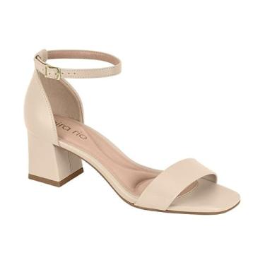 Imagem de Sandália Feminina Gisele Calcanhar Fechado (Creme, BR, Adulto, Numérico, 39)