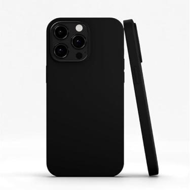 Imagem de RadEnergy Capa Shungite de silicone líquido antiradiação e proteção EMF para iPhones, redução de proteção 5G, capa traseira protetora leve (preta, 17 Pro)
