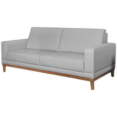 Imagem de Sofa 3 Lugares 180 Cm Crons Linho Cinza Vazzano Cinza