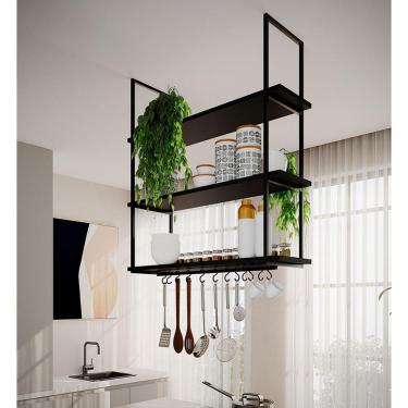 Imagem de Nicho De Teto Indústrial Denver 95cm Preto